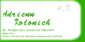 adrienn kolonich business card
